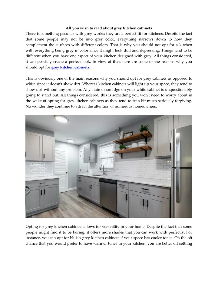 all you wish to read about grey kitchen cabinets