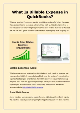 what is billable expense in quickbooks