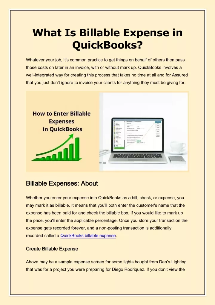 what is billable expense in quickbooks
