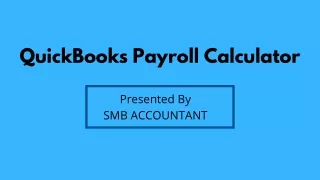 quickbooks payroll calculator