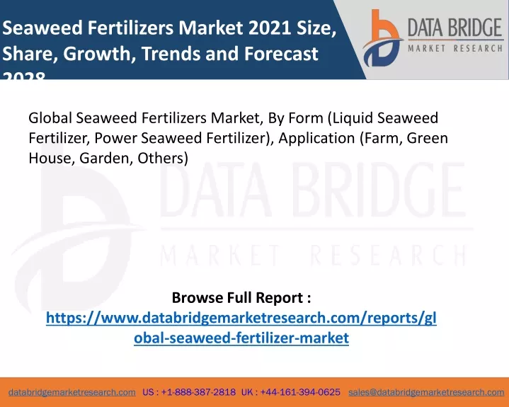 seaweed fertilizers market 2021 size share growth