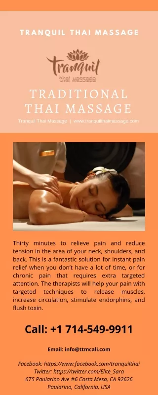 Best Traditional Thai Massage Services
