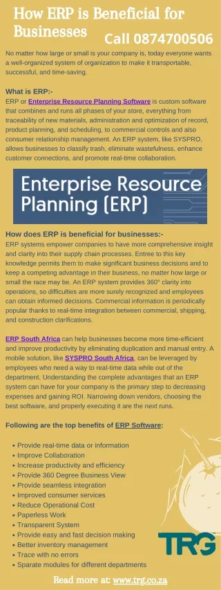 how erp is beneficial for businesses