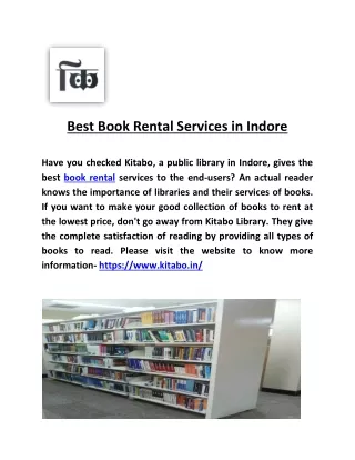 Best Book Rental Services in Indore