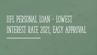 IIFL Personal Loan Interest Rate @16% 2021 - Affordable Interest Rates