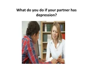 What do you do if your partner has depression