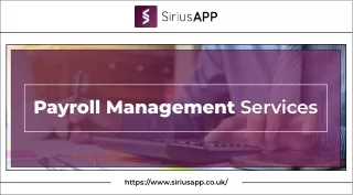 Do you want Payroll Management services in UK?- Sirius App