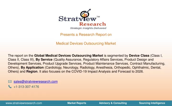 presents a research report on medical devices