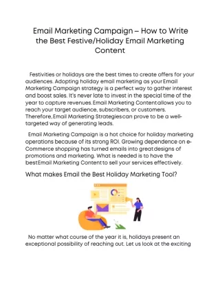 Email Marketing Campaign – How to Write the Best FestiveHoliday Email Marketing Content