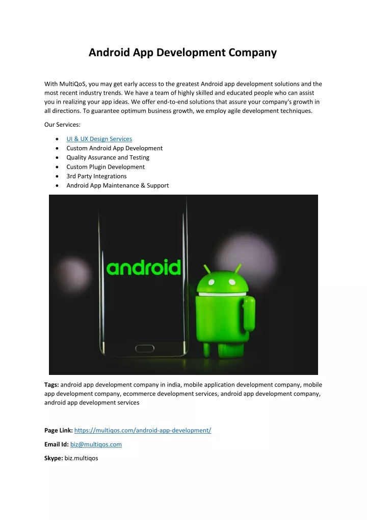 android app development company