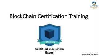 BlockChain Certification Training