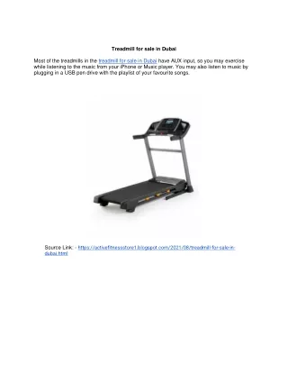 Treadmill for sale in Dubai