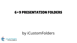 6×9 Presentation Folders