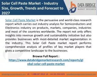 solar cell paste market industry size growth