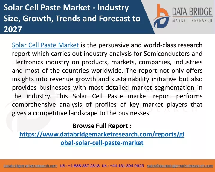 solar cell paste market industry size growth