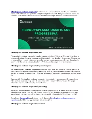 Fibrodysplasia Ossificans Progressiva (FOP) Market