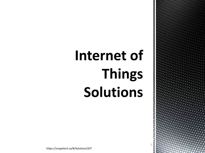 internet of things solutions