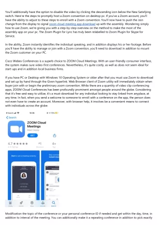 Install Zoom.