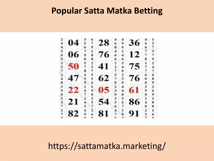 popular satta matka betting