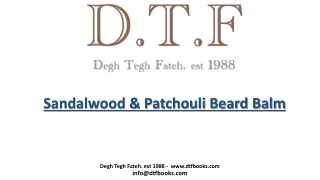 Sandalwood & Patchouli Beard Balm
