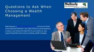 questions to ask when choosing a wealth management