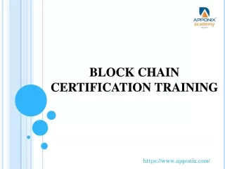 Apponix block chain course training