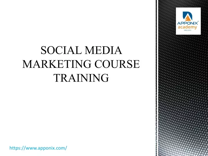 social media marketing course training