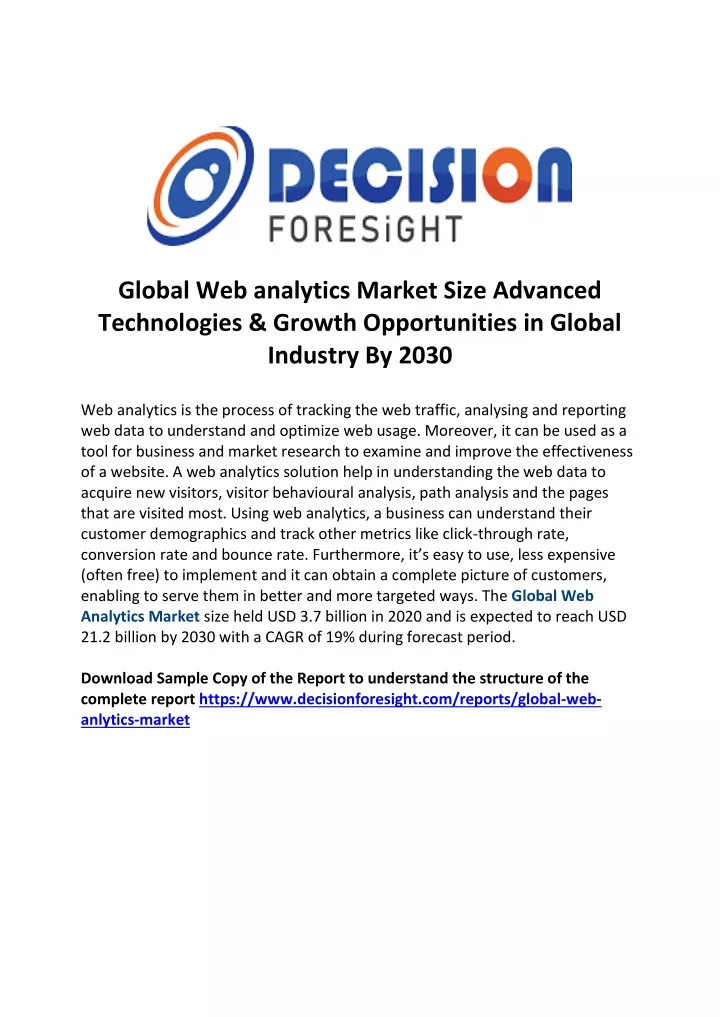 global web analytics market size advanced