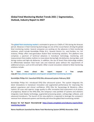 global fetal monitoring market trends 2021