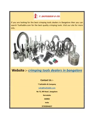 Crimping Tools Dealers In Bangalore Tsaifuddin.com  17