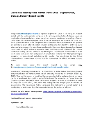 global nut based spreads market trends 2021