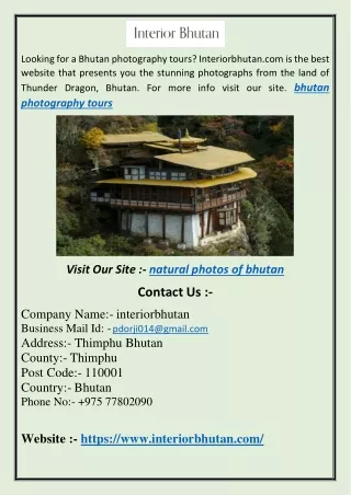 natural photos of bhutan vg