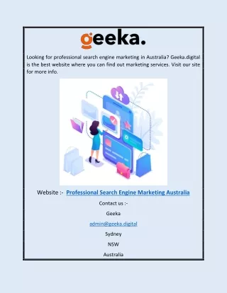 Professional Search Engine Marketing Australia| Geeka.digital