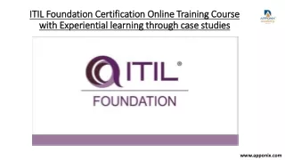 ITIL Foundation Certification Online Training Course with Experiential