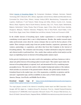 global internet of everything market by component