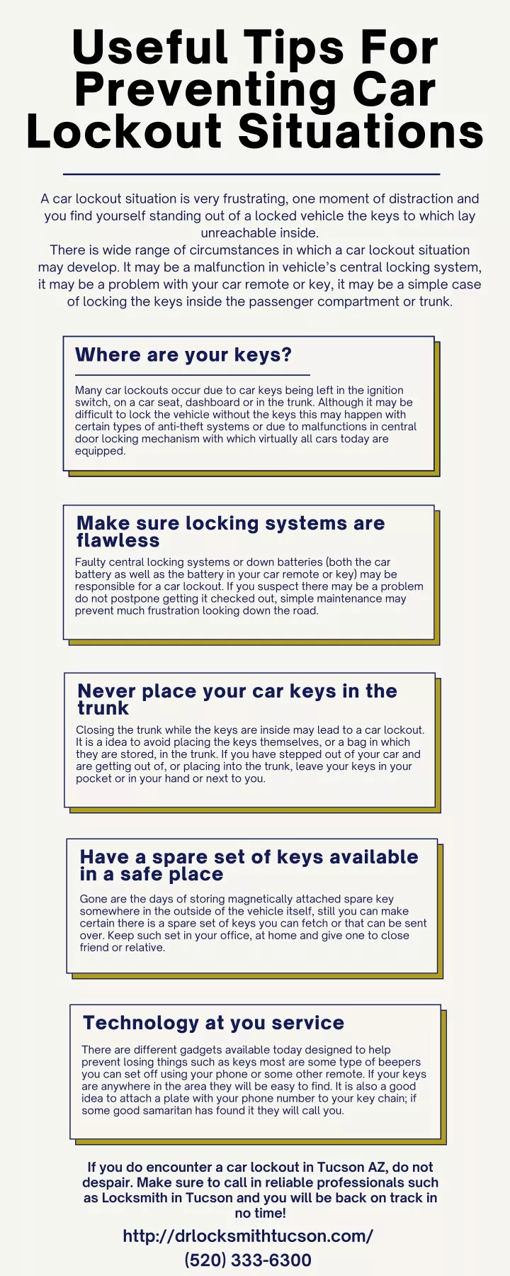 useful tips for preventing car lockout situations