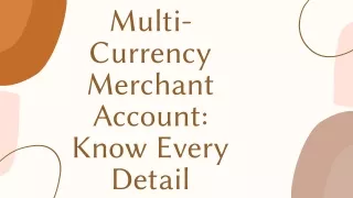 multi currency merchant account know every detail