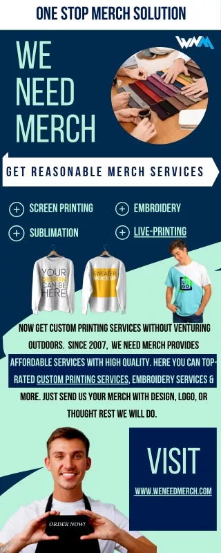 Get 100% Satisfaction With  Custom Printing Services in Bay Area | WeNeedMerch
