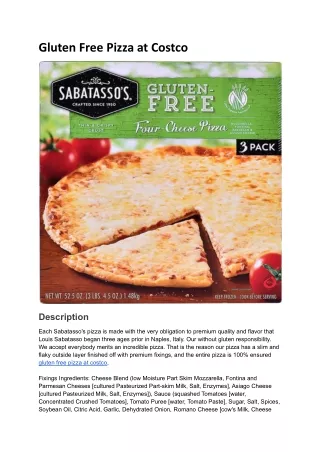 Gluten Free Pizza at Costco