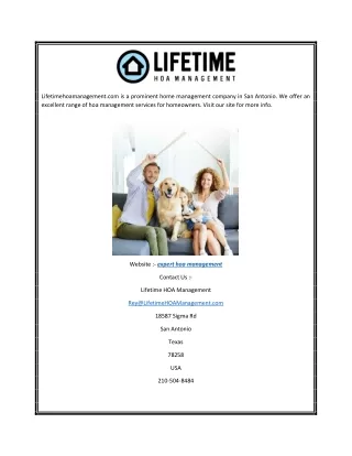 lifetimehoamanagement com is a prominent home