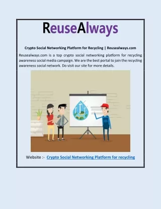 crypto social networking platform for recycling