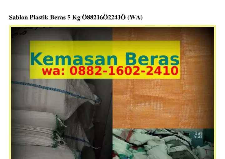 sablon plastik beras 5 kg 88216 2241 wa