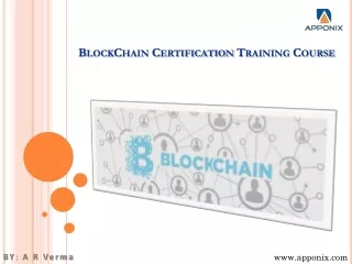 blockchain certification training course