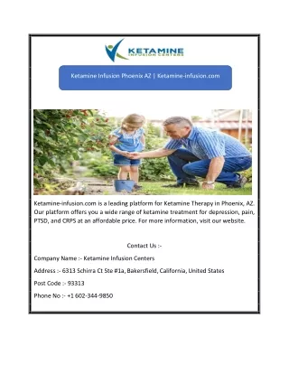 Ketamine Therapy Phoenix AZ | Ketamine-infusion.com