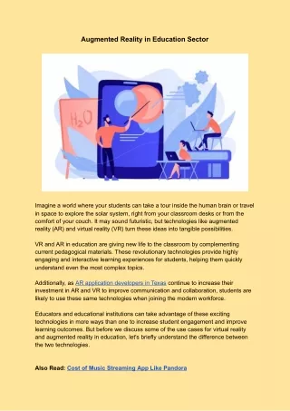 augmented reality in education sector