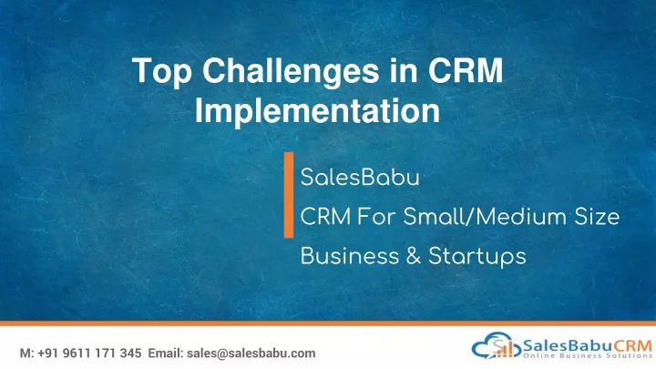 top challenges in crm implementation