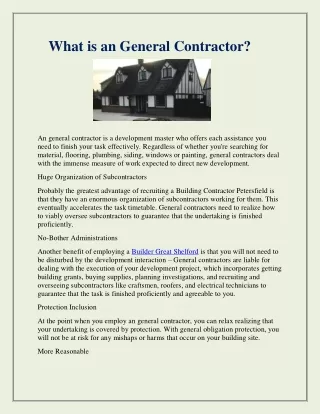 what is an general contractor