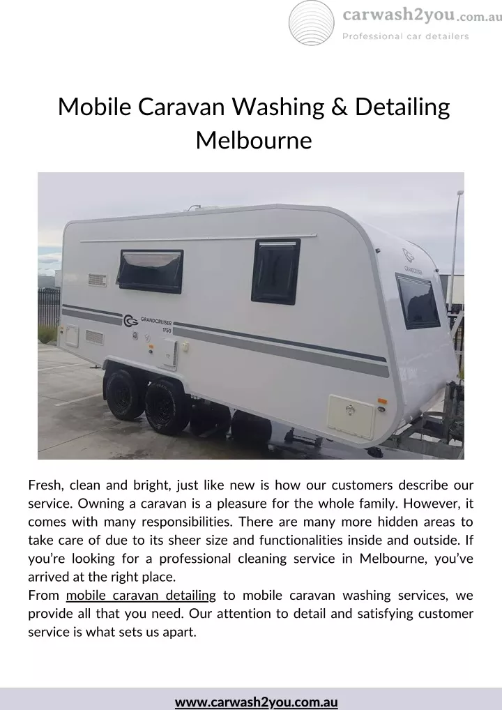 mobile caravan washing detailing melbourne