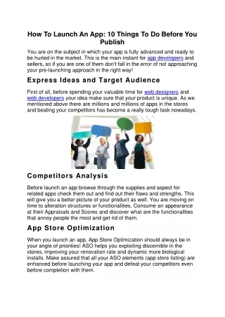 how to launch an app 10 things to do before