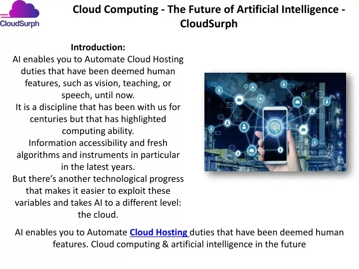 cloud computing the future of artificial